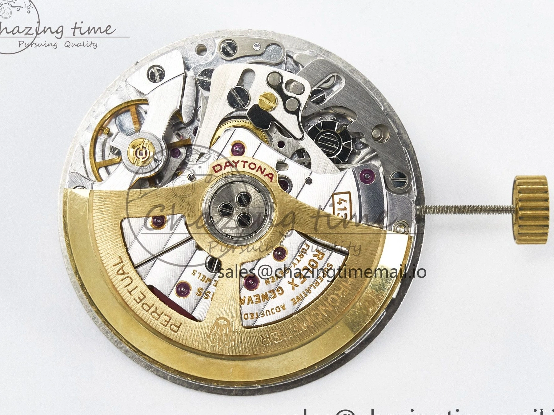 MiroTime 0301 ZeroBulk Custom Modded Daytona DD4132 VSV Super Clone 28800 VPH Automatic Movement (Silver Color) 479